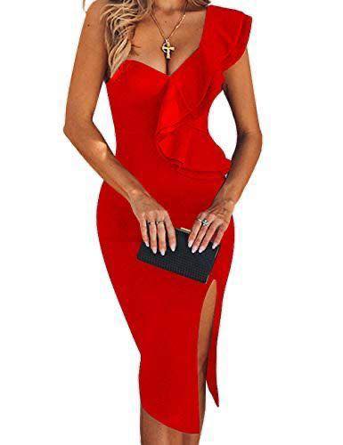 Vestido elegante ajustado con bolante ✨
