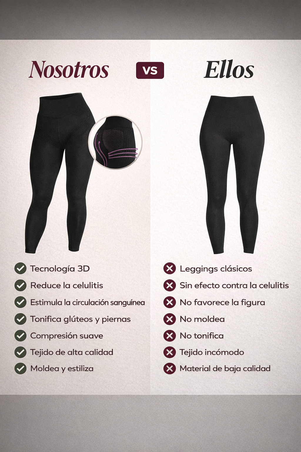 leggings Moldeadores 3D Anticelulitis