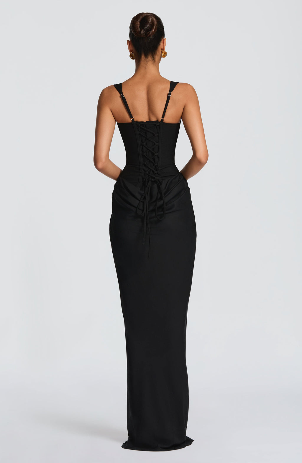 VESTIDO MAXI CON FORMA DE RELOJ DE ARENA